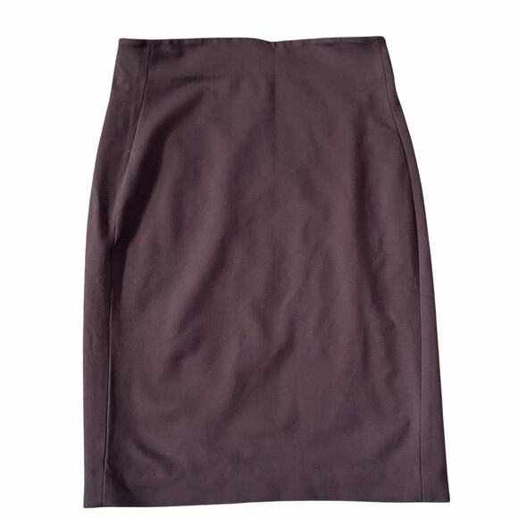 Vince Camuto Knee Length Skirt XS Brown Stretch Comfort Office Workwear Staple - Picture 2 of 6